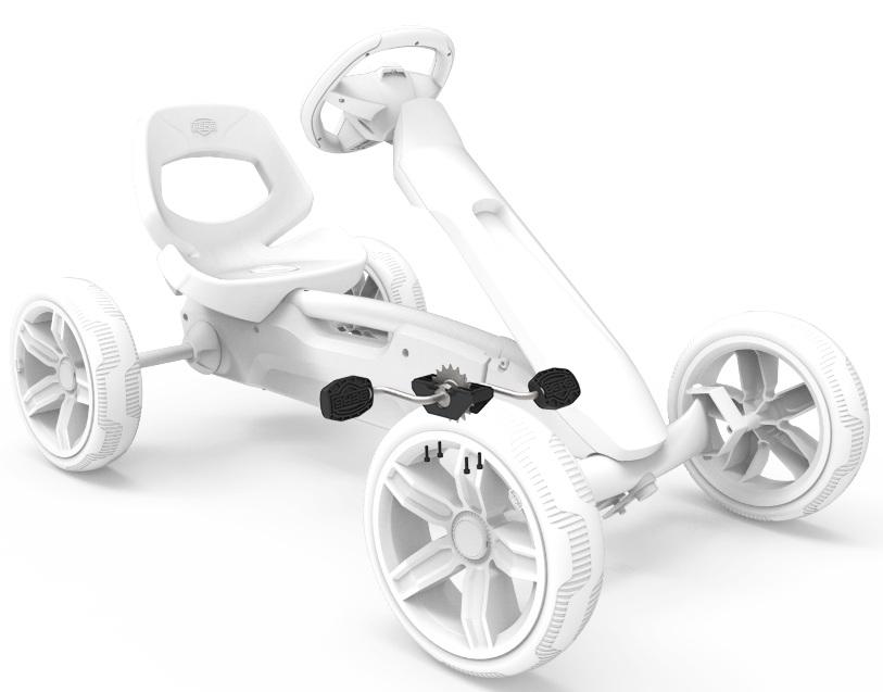 Onderdelen Trapas met pedalen zwart voor Reppy