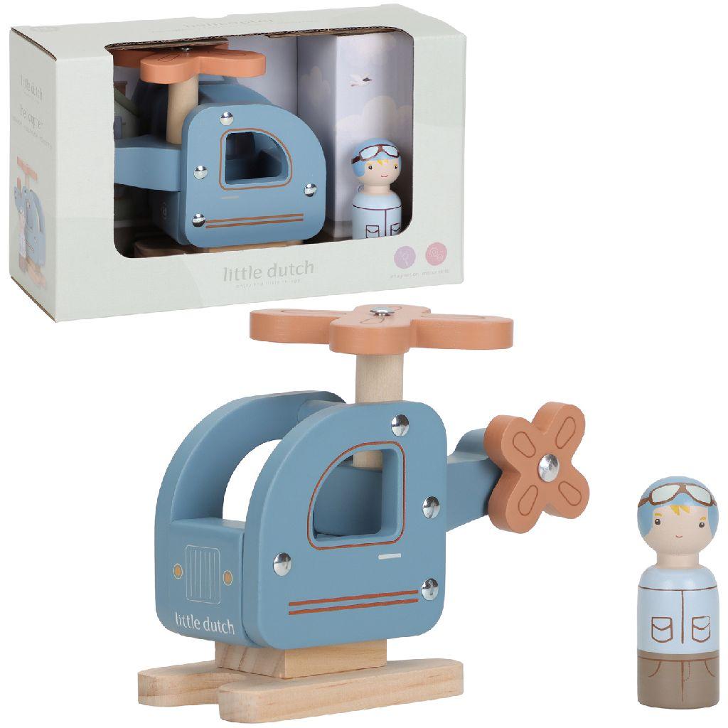 Little Dutch Speelgoed Houten Helicopter FSC