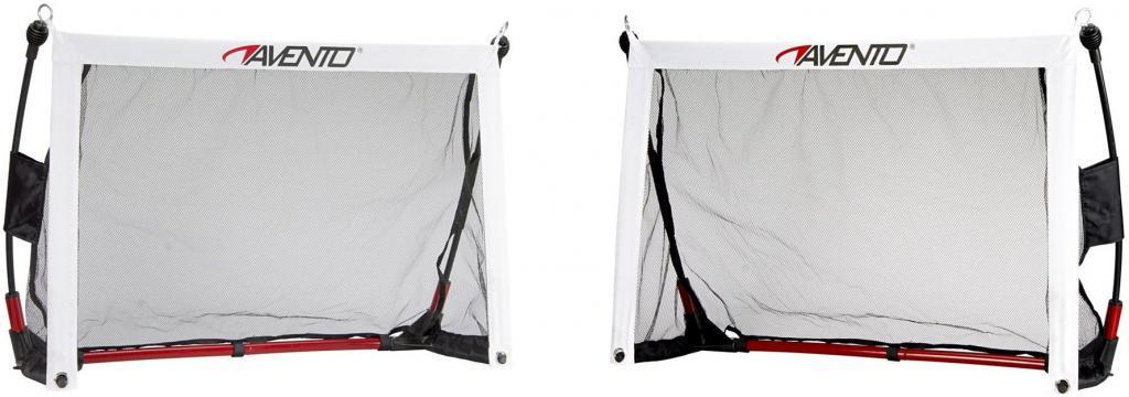 Voetbaldoeltjes set - zwart/rood/wit - 80x50cm - 