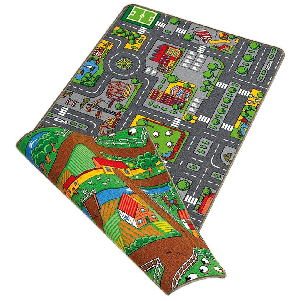 Speelkleed Duo City & Boerderij – 67 x 100 cm – Tweezijdig Speelplezier