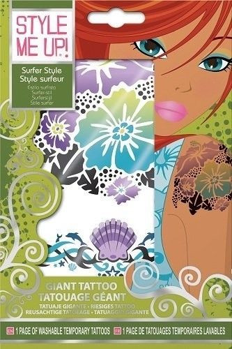 Style me up 75 tijdelijke afwasbare tatoeages "surfer style"