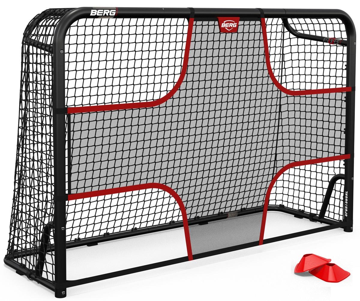 BERG SportsGoal S + Target net - Voetbaldoel met precisiedoek - 120 x 180 cm - met pionnen en handige scoreteller - Goal