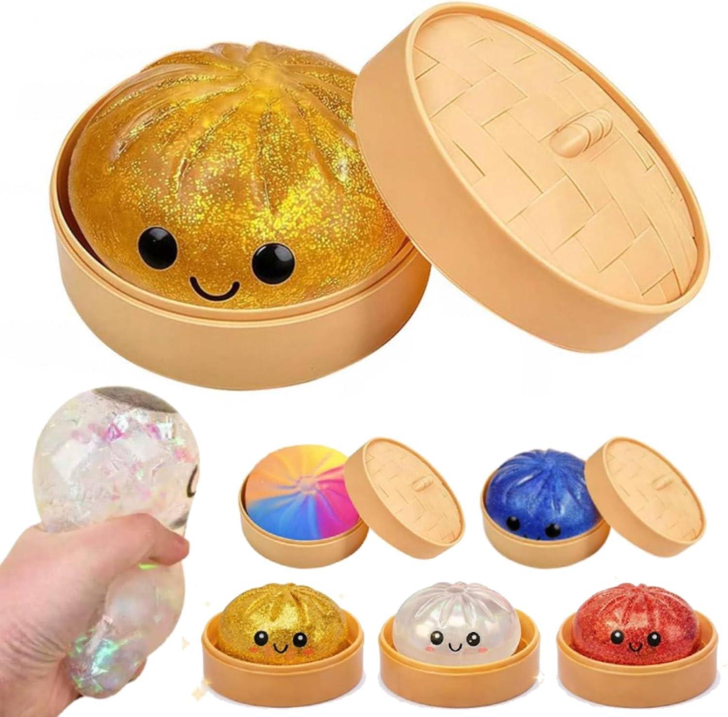Glitter Squishy Dumplings Fidget Fun 8,5 cm (mystery blind blox)