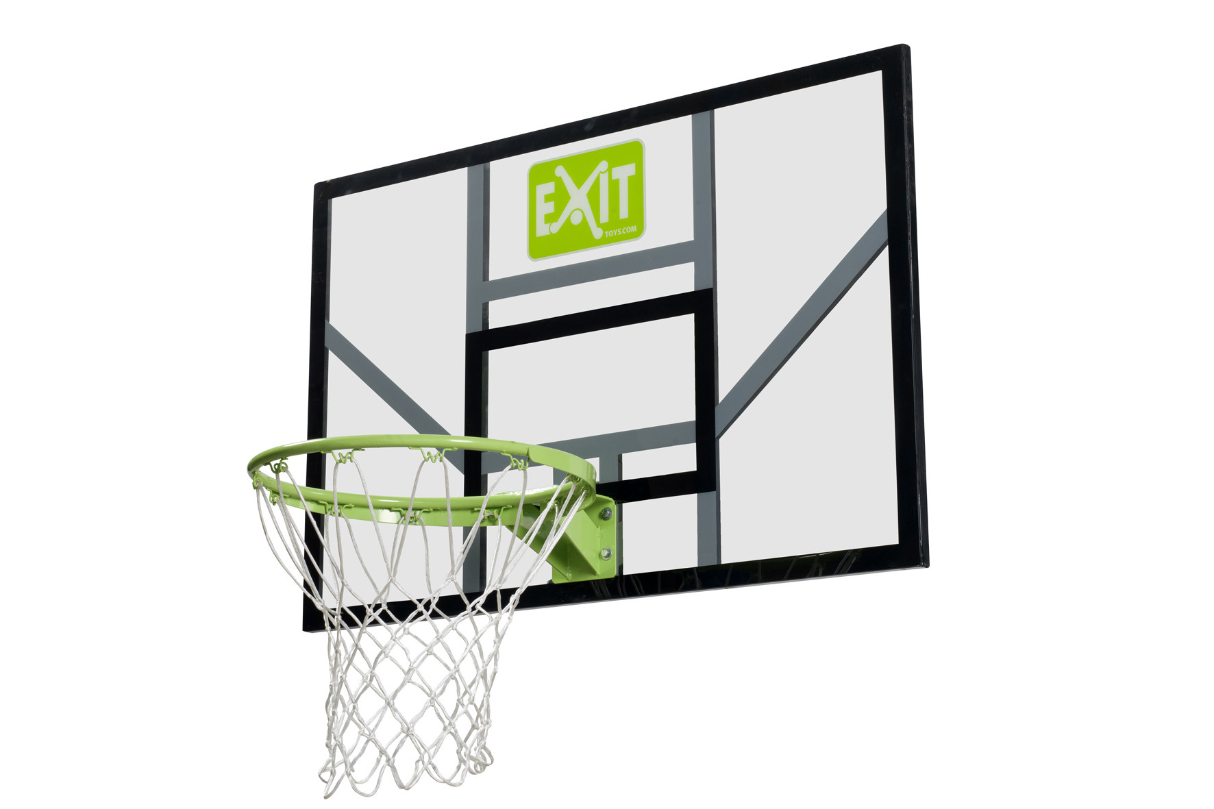 EXIT Galaxy Basketbalbord met Ring en Net - Groen / Zwart