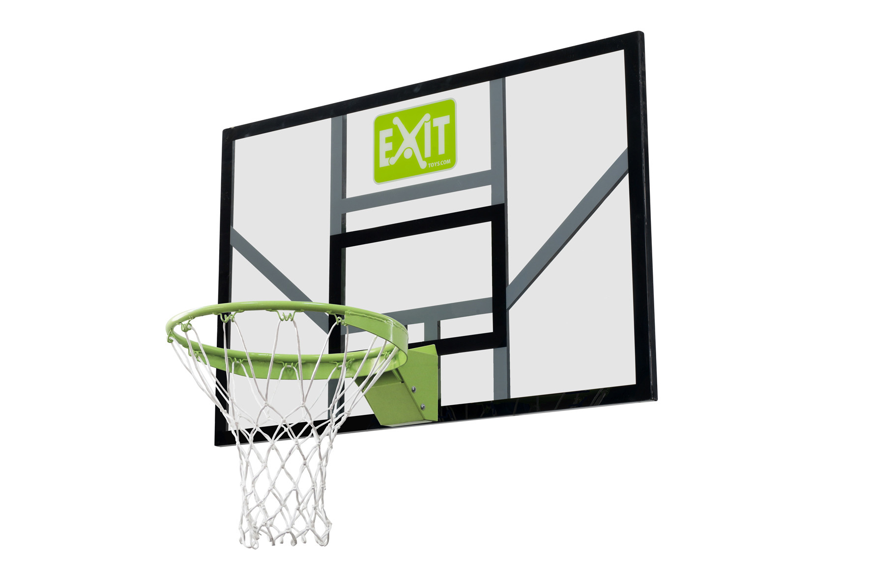 EXIT Galaxy Basketbalbord met Dunkring en Net - Groen / Zwart