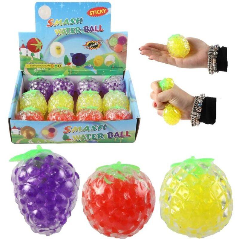 Fruitige Knijpbal – Stressbal met Gelvulling Squeeze fruit