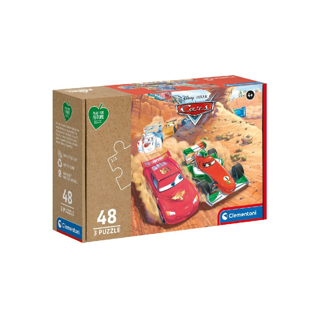 Clementoni Disney Cars Puzzel - Kinderpuzzel - 3 x 48 Stukjes