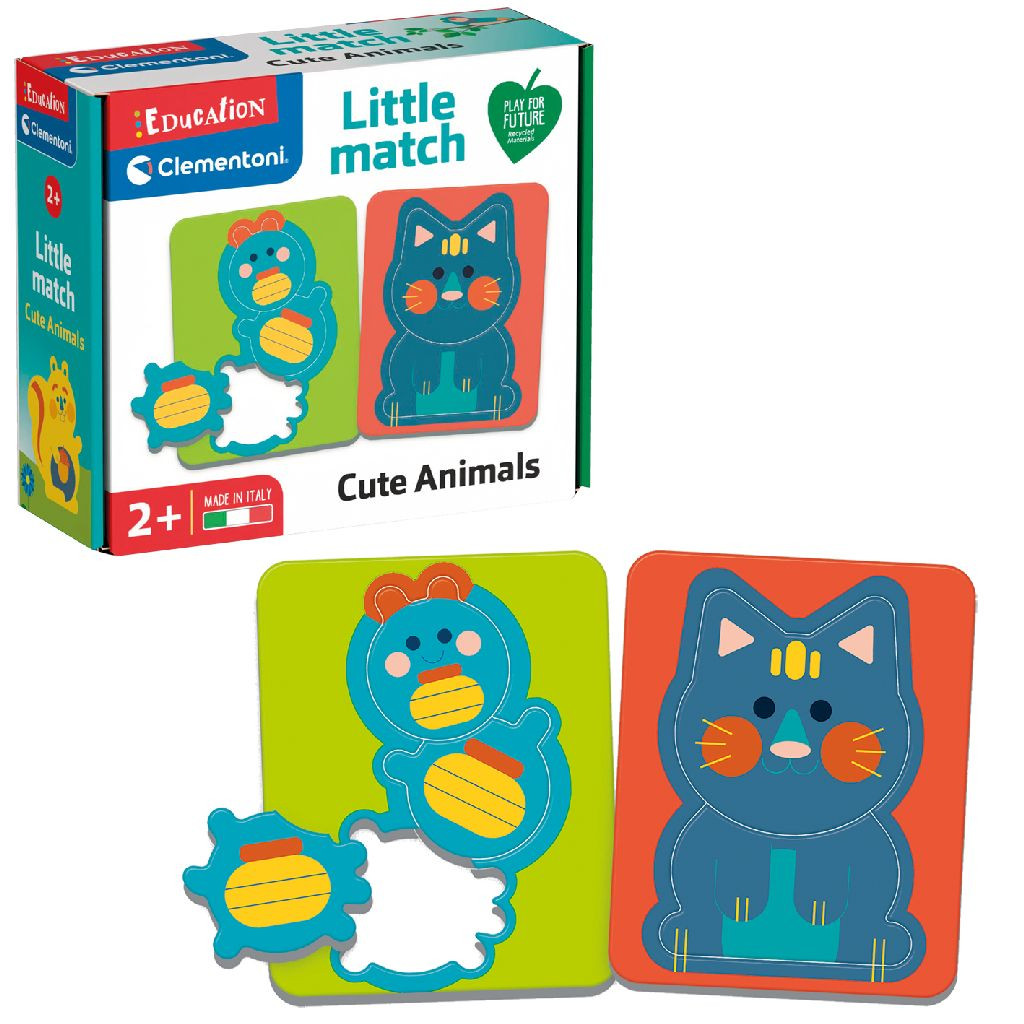 Clementoni Little Match Schattige Dieren - Kinderpuzzel