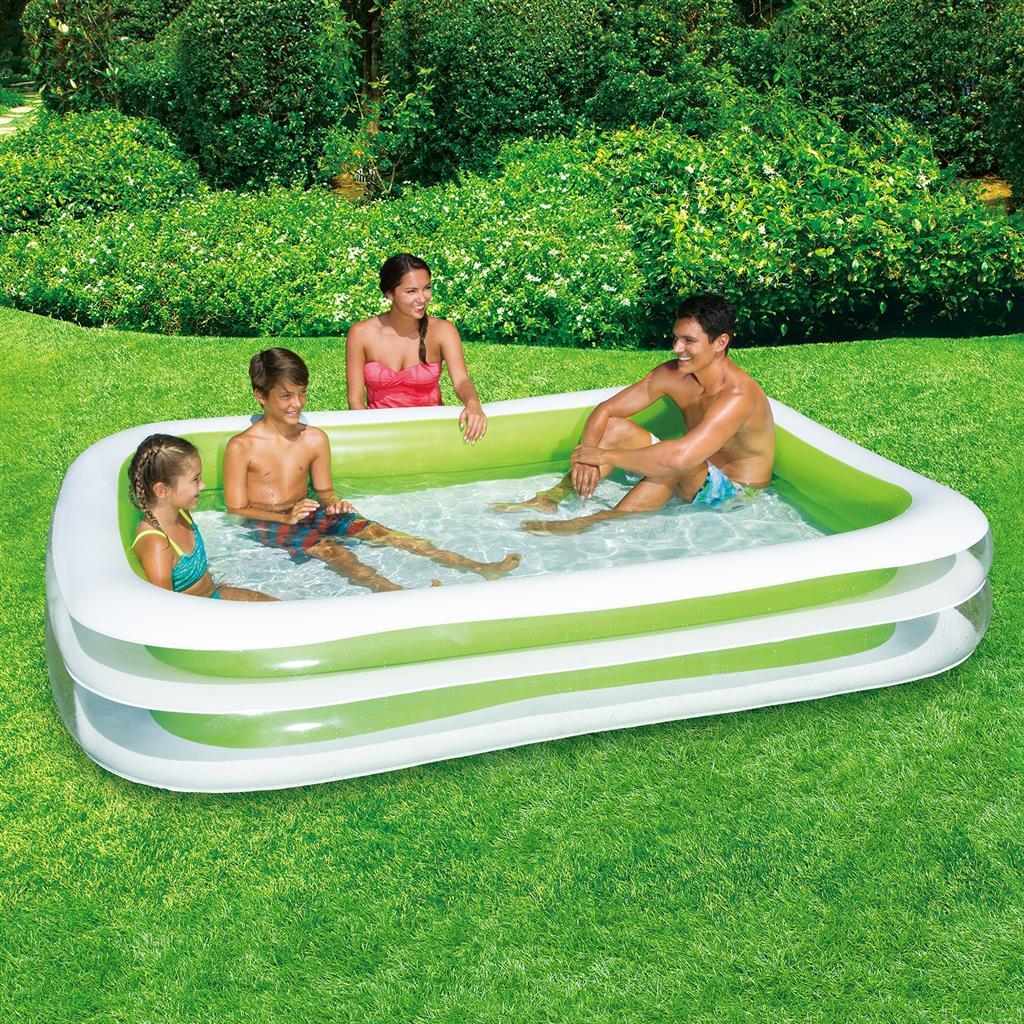 Summer Waves Opblaas Zwembad Deluxe - 2-Rings - 262 x 175 cm - Groen