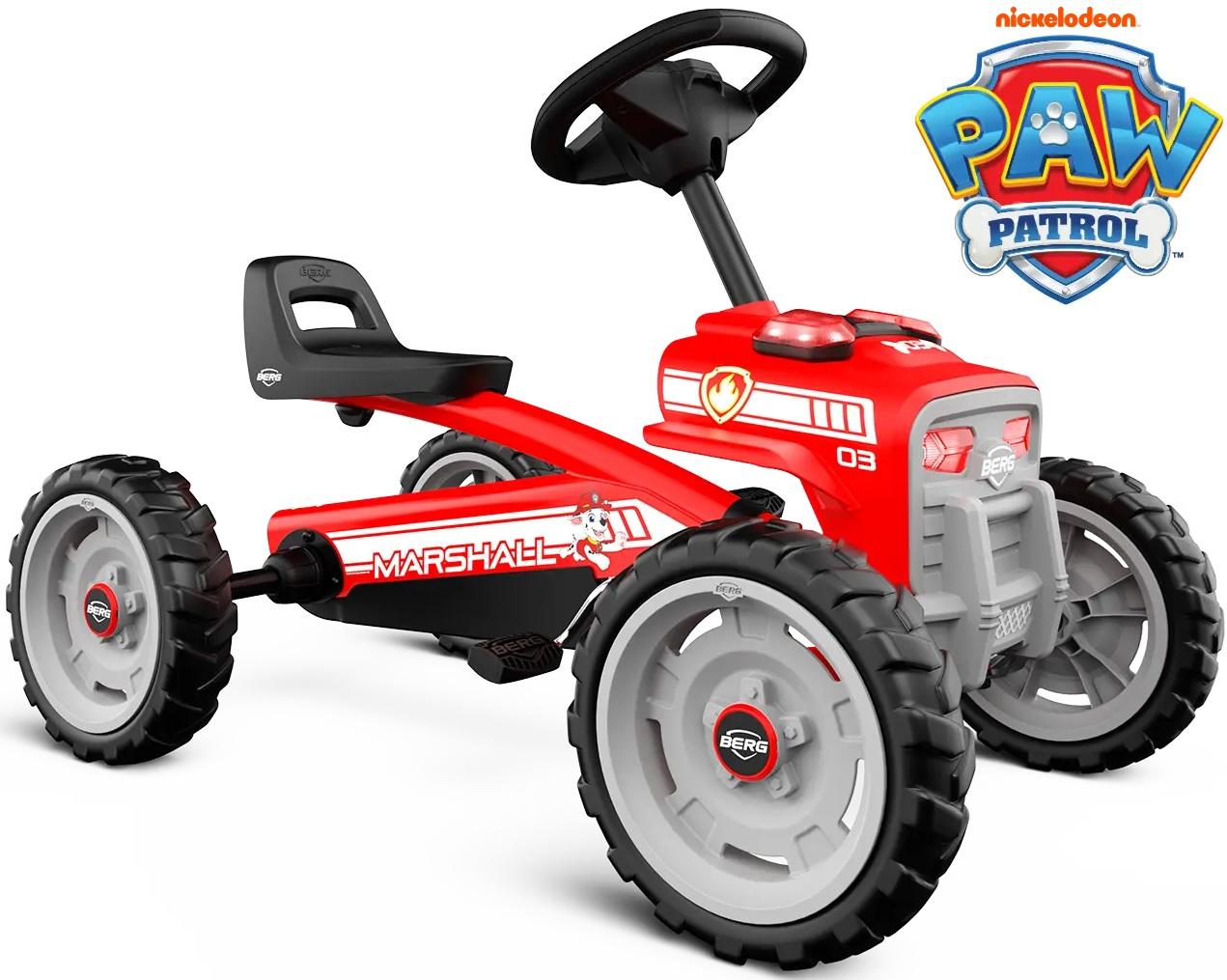 BERG Skelter Buzzy - Paw Patrol Marshall - Brandweer Rood met Soundbox in het stuur.