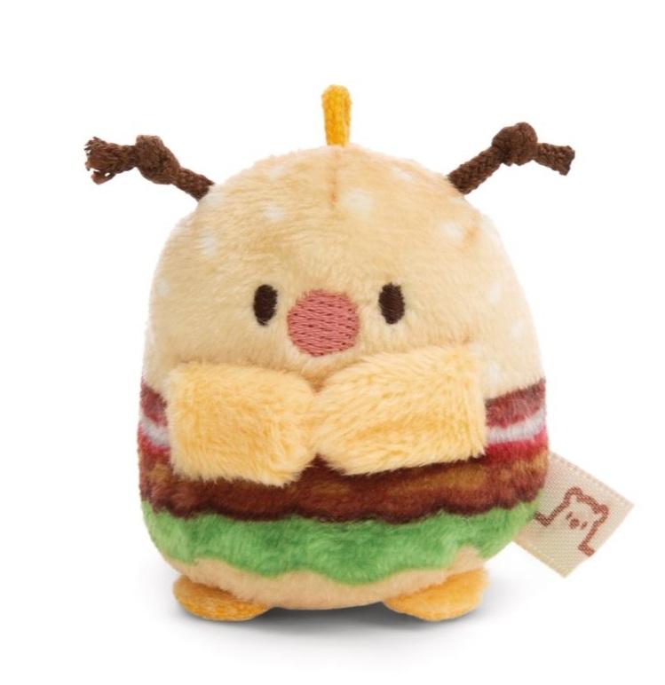 Nici Lieveheersbeestje Dozz Hamburger - knuffel - 5 cm