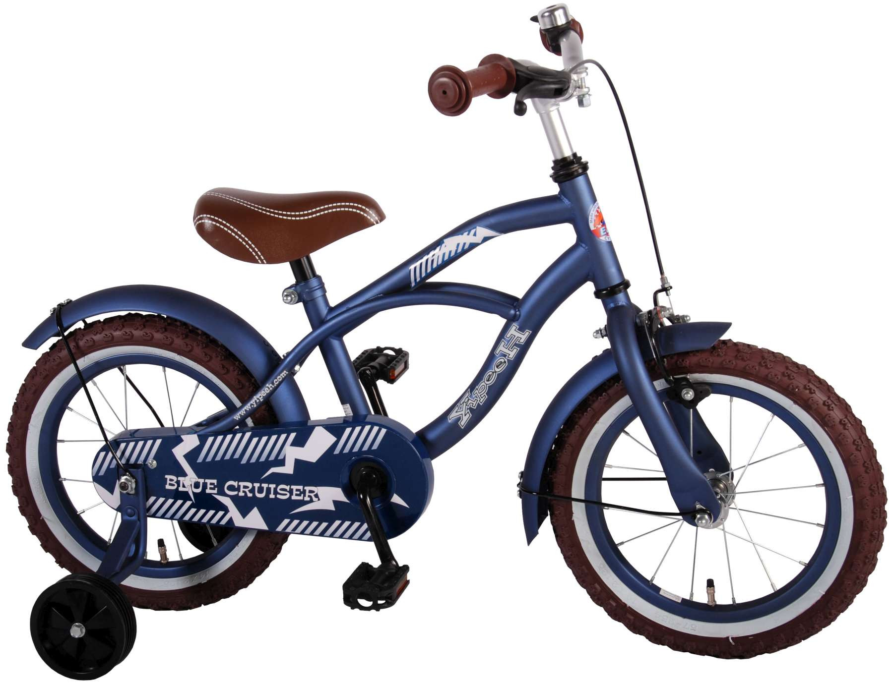 Volare Blue Cruiser - 14 Inch - Blauw - 95% Afgemonteerd - Kinderfiets