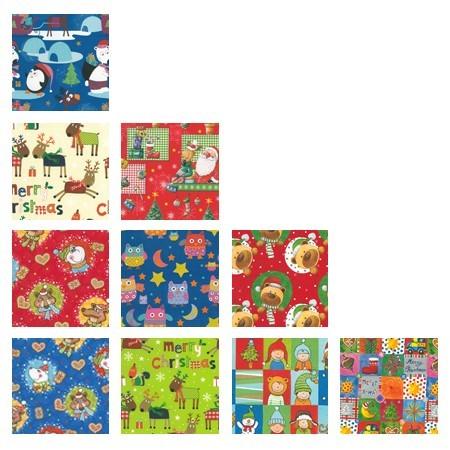 Kerst Inpakpapier kindermotief 2mx70cm