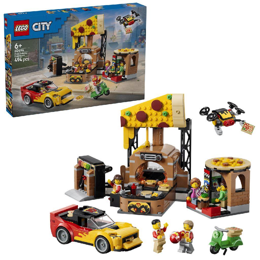 LEGO 60496 City Pizzacentrale Met Voertuigen