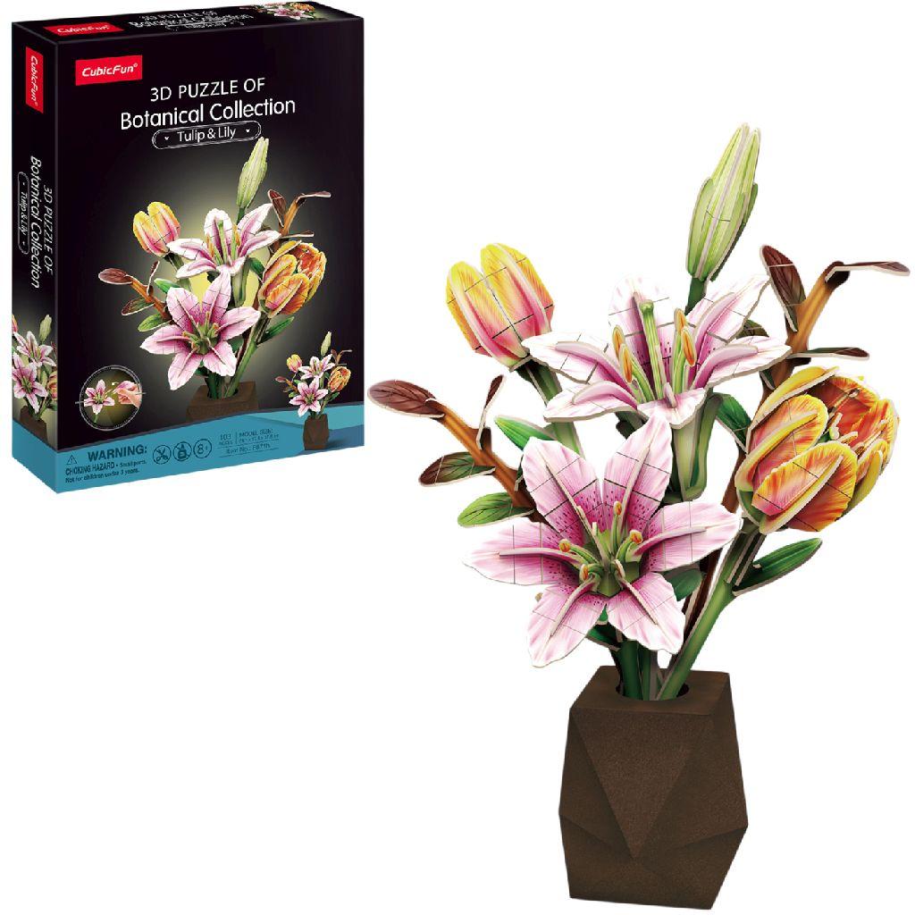 Cubic Fun 3d Puzzel Tulp & Lelie