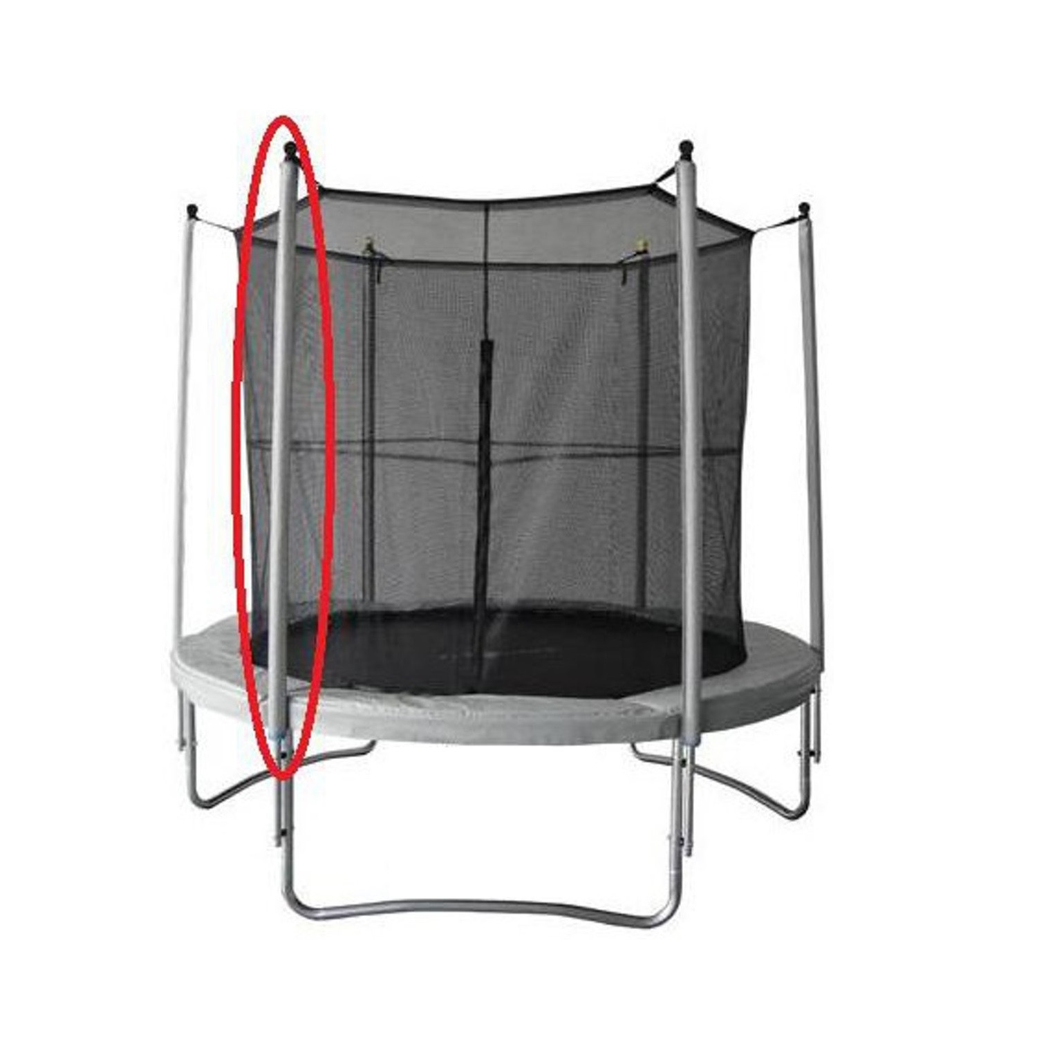 Trampoline hoes voor vangnetpaal (grijs) 175cm