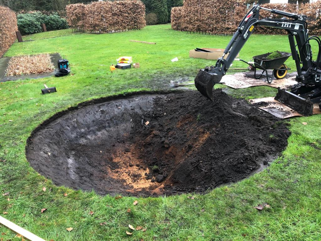 Inground Trampoline Ingraven - Rond - 300 cm tot 330 cm