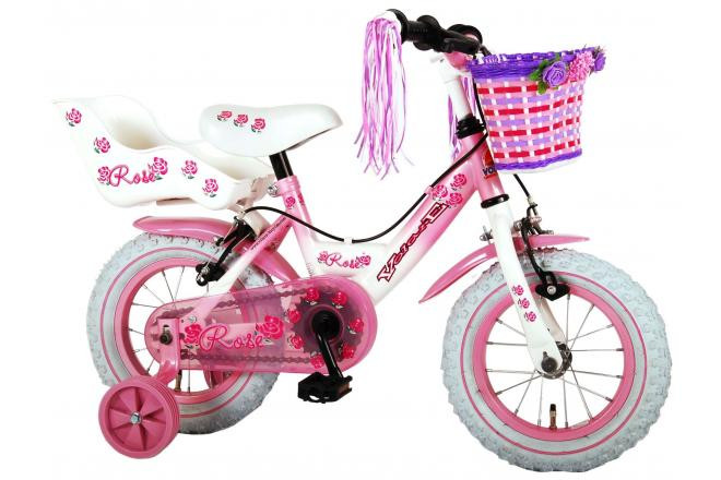 Volare Rose Kinderfiets - 12 inch - 2 Handremmen - Roze