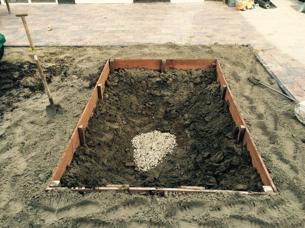 Inground Trampoline Ingraven - Rechthoekig - tot 290 cm - Houten bekisting