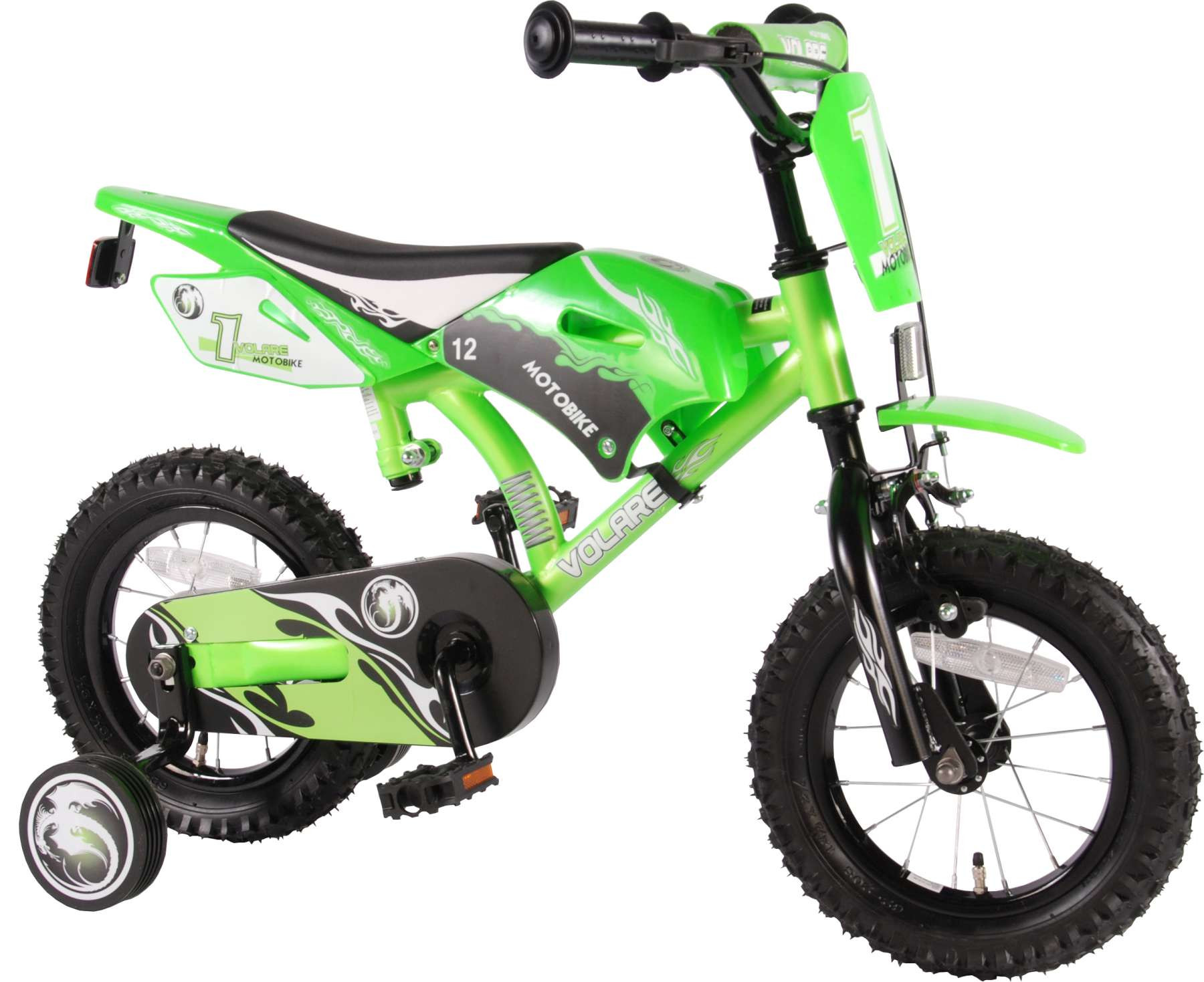 Volare Motobike Kinderfiets - 12 Inch - Groen
