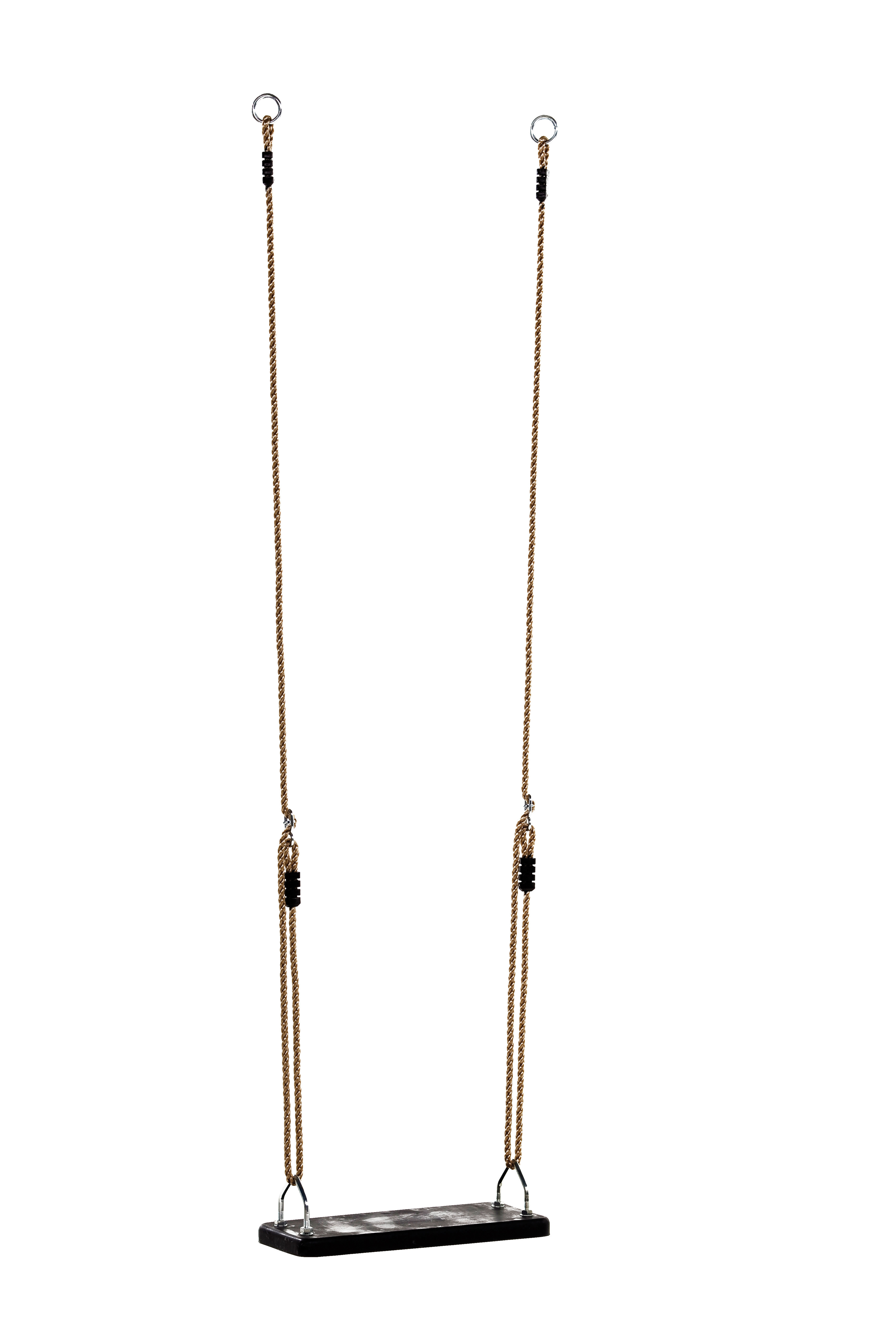 Rubberen schommelzitje (stalen inlegplaat) - PP - Zwart