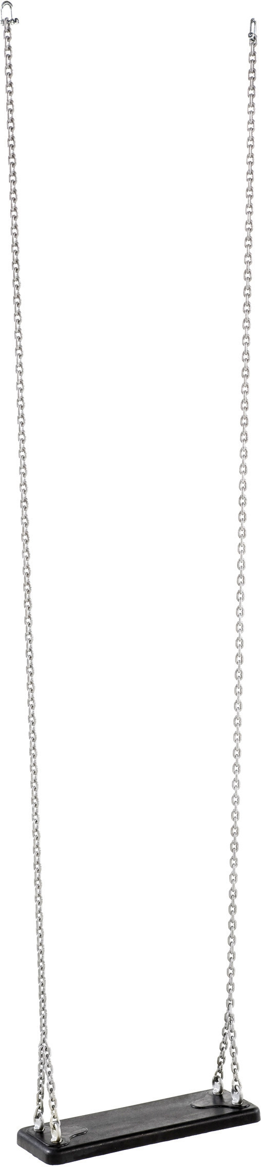 Rubberen schommelzitje - 'basic' - galv. kettingset - 2.5 m (eff: 2.0 m) - zwart