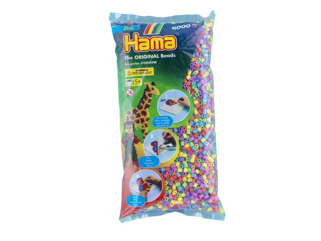 Hama 205-50 Strijkkralen - 6000 stuks - Pastel