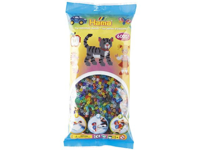 Hama 205-53 Multi Colour Doorzichtig - 6000 Strijkkralen