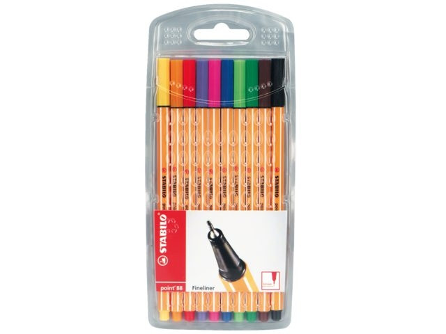 STABILO Fineliner Point 88 - Etui 10 Stuks
