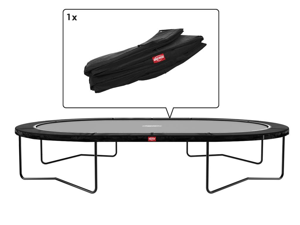 BERG Trampoline Beschermrand Grand Favorit - 520 x 350 cm - Zwart