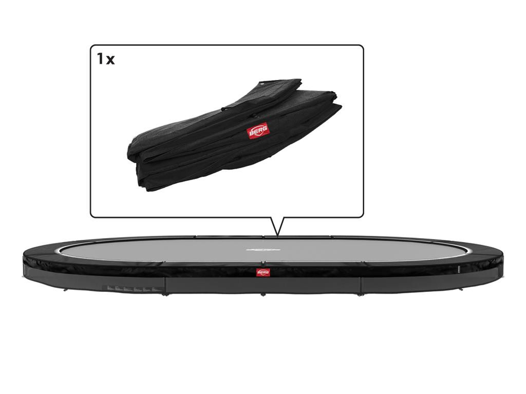 BERG Trampoline Beschermrand Grand Favorit - InGround - 520 x 350 cm - Zwart
