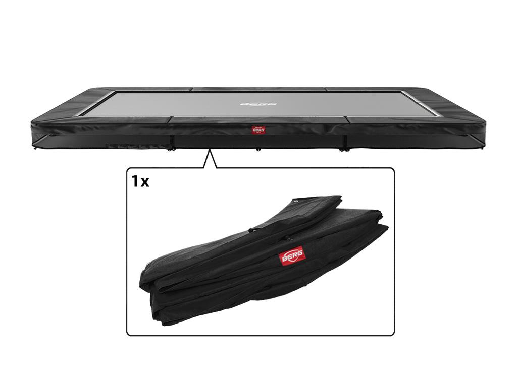 BERG Trampoline Beschermrand Ultim Favorit - InGround - 410 x 250 cm - Zwart