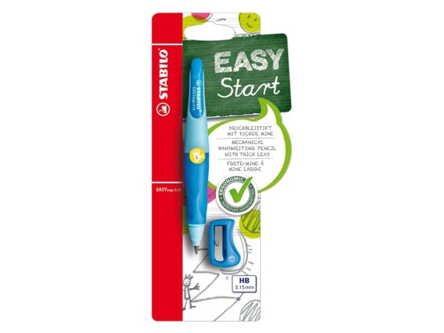 Stabilo Easy Ergo Links Blauw linkshandig HB 3.15 mm +puntenslijper