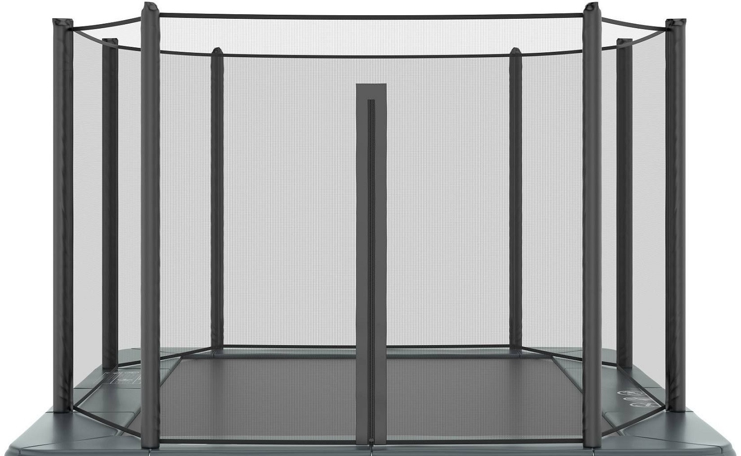 Veiligheidsnet Trampoline Akrobat  - Geschikt voor Primus en Orbit - 520 x 305 cm - Rechthoek - Set Volledig - Zwart