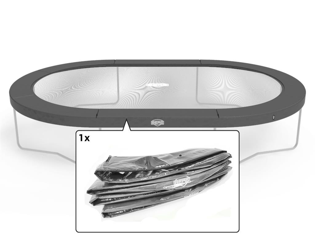 BERG Trampoline Beschermrand Grand Elite - 520 x 350 cm - Grijs 