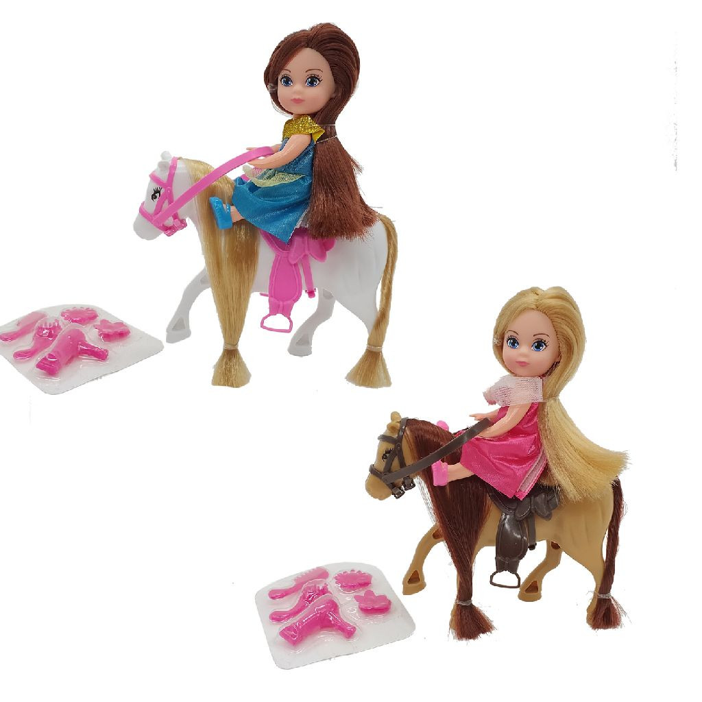 Calleigh met Paard - Mini Modepop - Prijs per Stuk