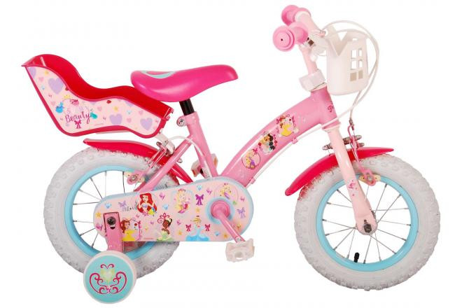 Disney Princess Kinderfiets - 12 Inch - Roze - met Poppenzitje - 2 Handremmen