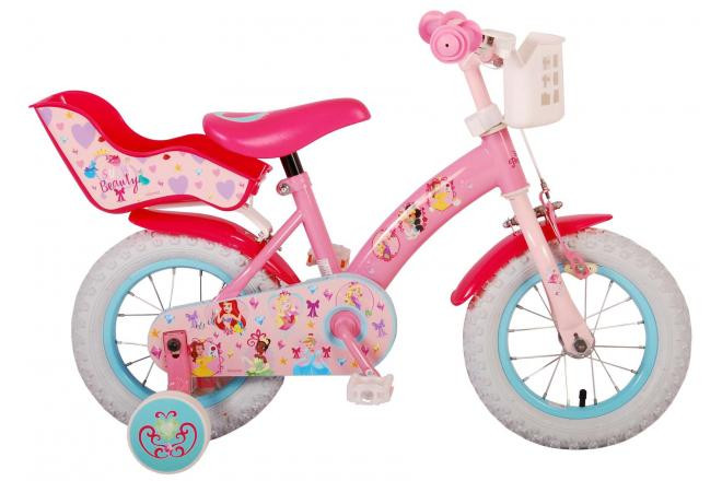 Disney Princess Kinderfiets - 12 Inch - Roze - met Poppenzitje