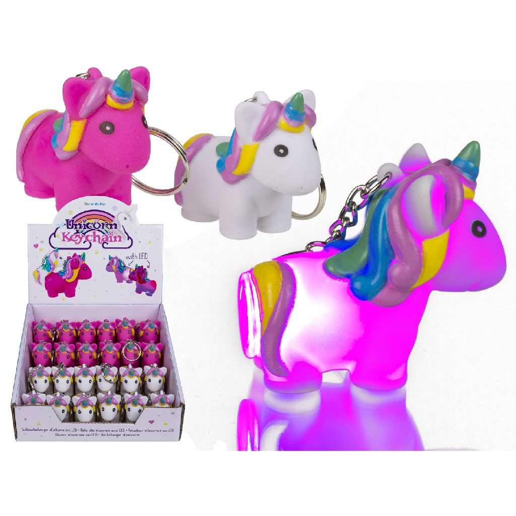 Unicorn Sleutelhanger Met Licht - Prijs per Stuk
