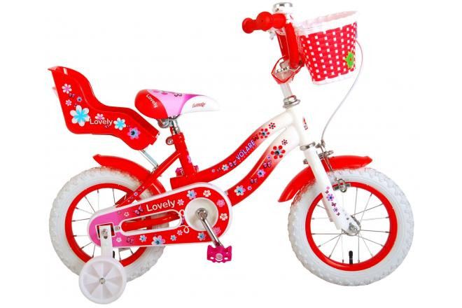 Volare Lovely Kinderfiets - 12 Inch - Rood / Wit