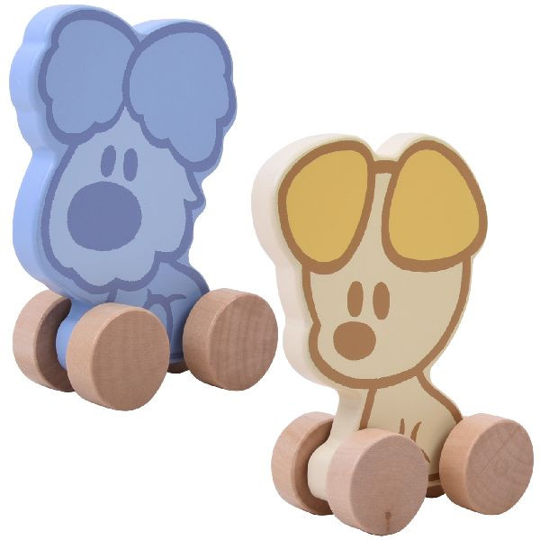 Woezel en Pip - Houten Figuren op Wielen - Prijs per Stuk