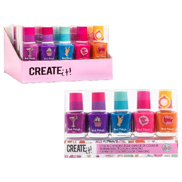 Create It! Nagellak Color Changing - 5-Pack