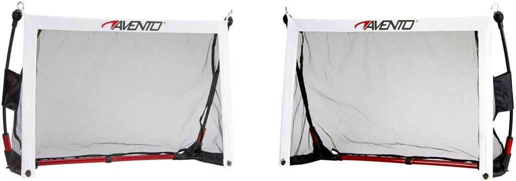 Voetbaldoeltjes set - zwart/rood/wit - 80x50cm - 