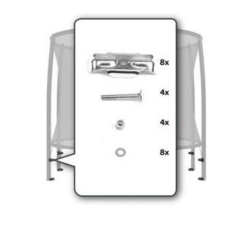 BERG Trampoline Veiligheidsnet - Safety Net - Bevestigingsmiddelen voor 2 Palen