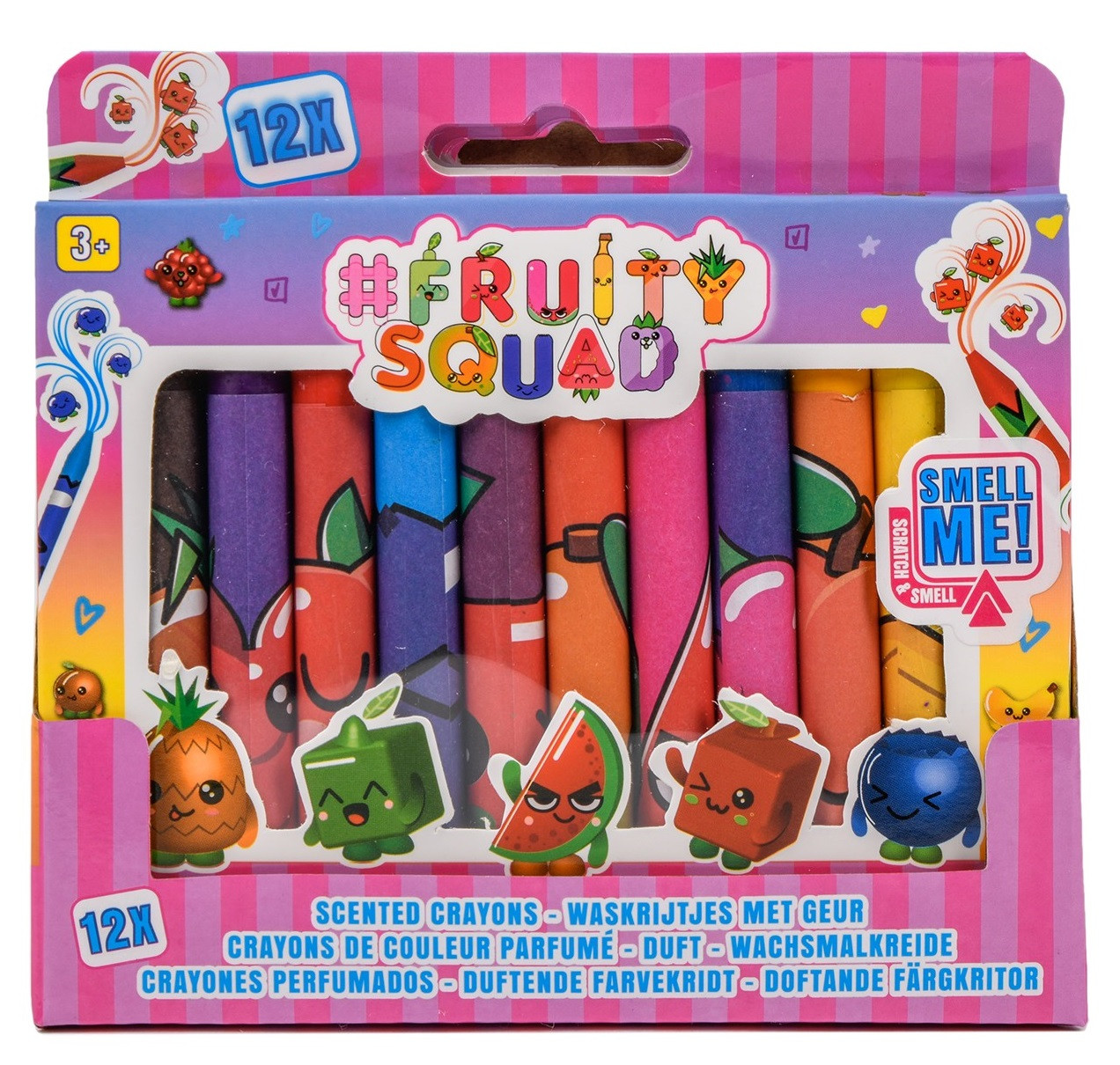 Fruitysquad Wasco Krijtjes met Geur - 12 Stuks - Kleur