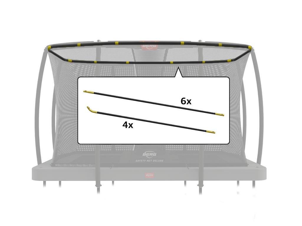 BERG Trampoline Veiligheidsnet Hoepelset - Safety Net Deluxe - 330 x 220 cm 