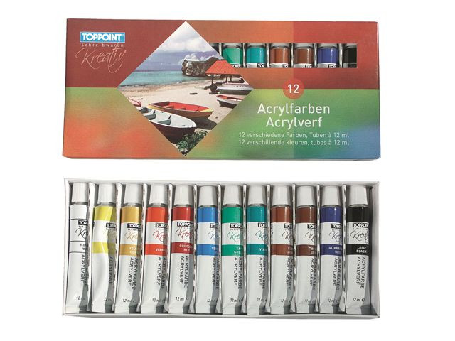 Acrylverf mat - 12 Tubes