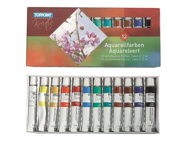 Aquarelverf 12ml 12 Tubes