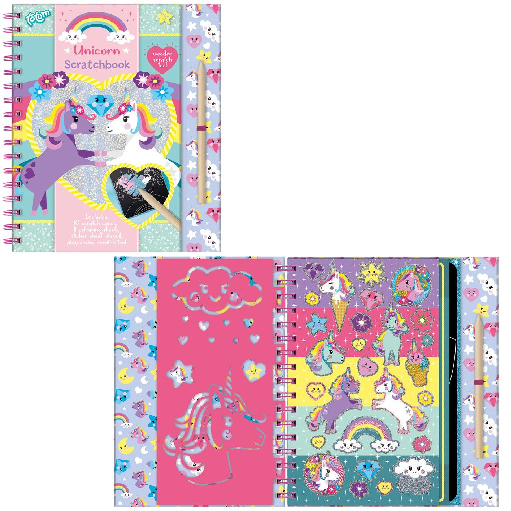 Totum 071605 Unicorn Scratch Boek