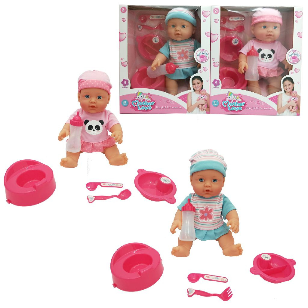 Mother Love Drink/Plas Babypop 31 Cm - Prijs per Stuk